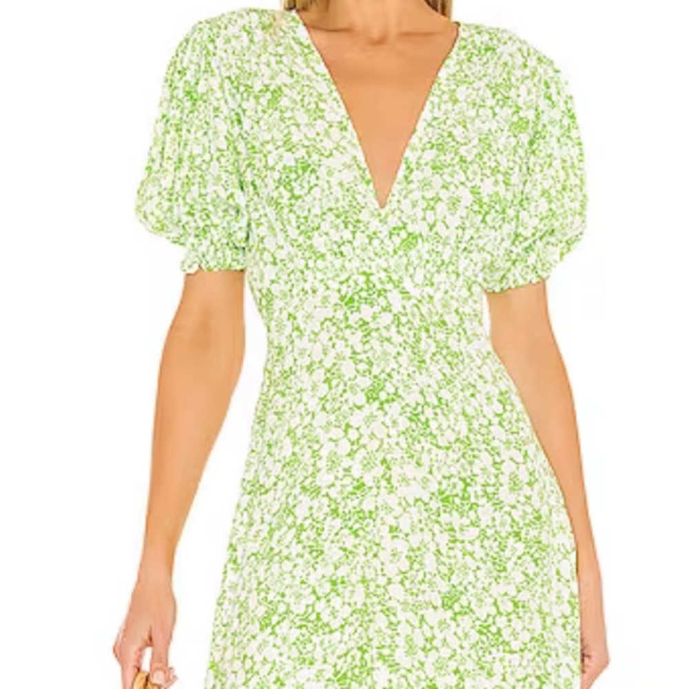 Faithful the brand Marie Louise midi green dress NWOT
